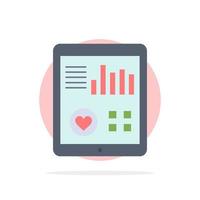 monitoring health heart pulse Patient Report Flat Color Icon Vector