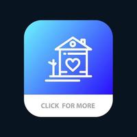 Home House Family Couple Hut Mobile App Button Android and IOS Line Version vector