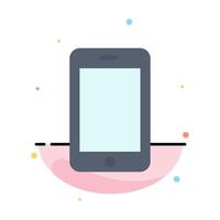 Cell Mobile Phone Call Abstract Flat Color Icon Template vector