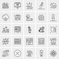 25 iconos de negocios universales vector ilustración de icono creativo para usar en proyectos relacionados con la web y dispositivos móviles