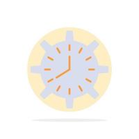 reloj fecha límite tiempo reloj tiempo ver trabajo círculo abstracto fondo color plano icono vector