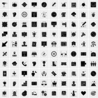 Set of 100 Universal Icons vector