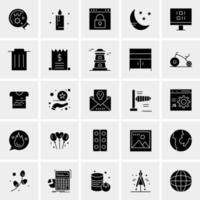 25 iconos de negocios universales vector ilustración de icono creativo para usar en proyectos relacionados con la web y dispositivos móviles