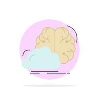 brainstorming creative idea innovation inspiration Flat Color Icon Vector