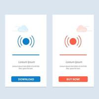 Basic Essential Signal Ui Ux  Blue and Red Download and Buy Now web Widget Card Template vector