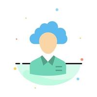 Outsource Cloud Human Management Manager People Resource Abstract Flat Color Icon Template vector