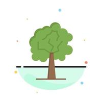 Tree Plant Growth Abstract Flat Color Icon Template vector