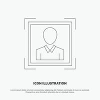 usuario id de usuario id perfil imagen línea icono vector