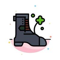 Shoes Boot Ireland Abstract Flat Color Icon Template vector