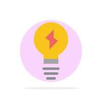 Bulb Light Power Abstract Circle Background Flat color Icon vector