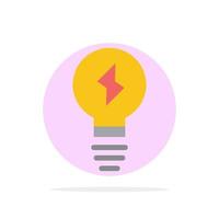 Bulb Light Power Abstract Circle Background Flat color Icon vector