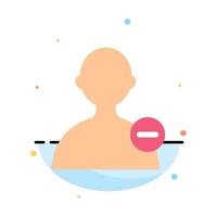 Basic Interface User Abstract Flat Color Icon Template vector