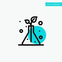 Science Flask Trees turquoise highlight circle point Vector icon