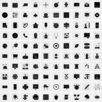 Set of 100 Universal Icons vector