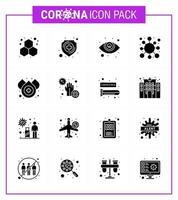 Simple Set of Covid19 Protection Blue 25 icon pack icon included drop virus eye care corona disease viral coronavirus 2019nov disease Vector Design Elements