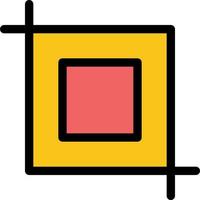Crop Tool Transform  Flat Color Icon Vector icon banner Template