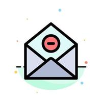 Communication Delete DeleteMail Email Abstract Flat Color Icon Template vector