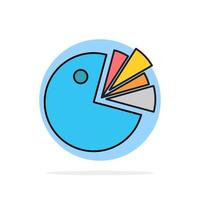 Pie Chart Presentation Diagram Abstract Circle Background Flat color Icon vector