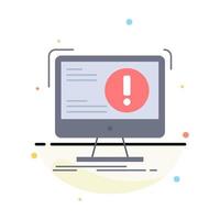 Alert antivirus attack computer virus Flat Color Icon Vector