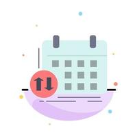 schedule classes timetable appointment event Flat Color Icon Vector