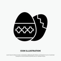 Easter Egg Egg Holiday Holidays solid Glyph Icon vector