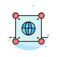 Globe Global World Science Abstract Flat Color Icon Template vector