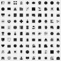 Set of 100 Universal Icons vector