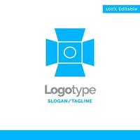 Light Photo Photography Studio Blue Solid Logo Template Place for Tagline vector