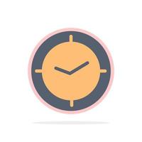 ver tiempo temporizador reloj círculo abstracto fondo color plano icono vector