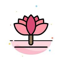 Flower Spring Flower Tulip Abstract Flat Color Icon Template vector