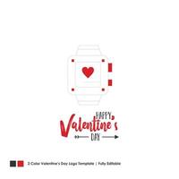 Happy Valentines Day Card Vector Lettering Background