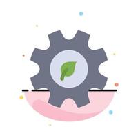 Eco Ecology Energy Environment Abstract Flat Color Icon Template vector