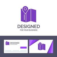 Creative Business Card and Logo template Location Map Service Pin Vector Illustration