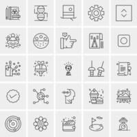 25 iconos de negocios universales vector ilustración de icono creativo para usar en proyectos relacionados con la web y dispositivos móviles