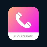 Call Contact Phone Telephone Mobile App Button Android and IOS Glyph Version vector