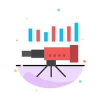 Telescope Business Forecast Forecasting Market Trend Vision Abstract Flat Color Icon Template vector