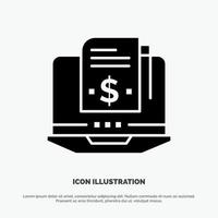 Subscription Model Subscription Model Digital solid Glyph Icon vector