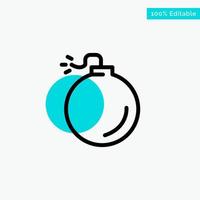 Bomb Explosive Explosion turquoise highlight circle point Vector icon