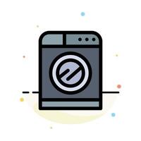 Machine Technology Washing Washing Abstract Flat Color Icon Template vector