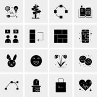 16 iconos de negocios universales vector ilustración de icono creativo para usar en proyectos relacionados con la web y dispositivos móviles