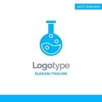 Education Lab Laboratory Blue Solid Logo Template Place for Tagline vector