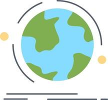 globe world discover connection network Flat Color Icon Vector