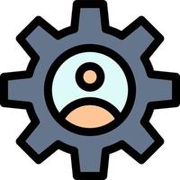 Gear Controls Profile Use  Flat Color Icon Vector icon banner Template