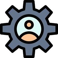 Gear Controls Profile Use  Flat Color Icon Vector icon banner Template