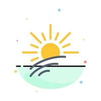 Brightness Light Sun Spring Abstract Flat Color Icon Template vector