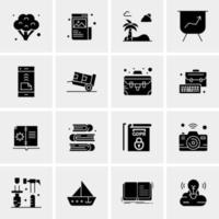 16 Universal Business Icons Vector Creative Icon Illustration to use in web and Mobile Related project