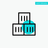 Box Good Logistic Transportation turquoise highlight circle point Vector icon