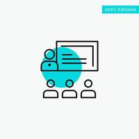 Teamwork Business Human Leadership Management turquoise highlight circle point Vector icon