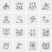 16 Universal Business Icons Vector Creative Icon Illustration to use in web and Mobile Related project