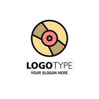 Cd Dvd Disk Device Business Logo Template Flat Color vector